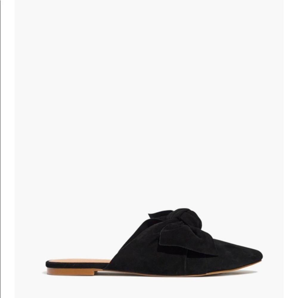 *SOLD* MADEWELL - NIB Remi Bow Mules - Black Suede - Picture 2 of 7